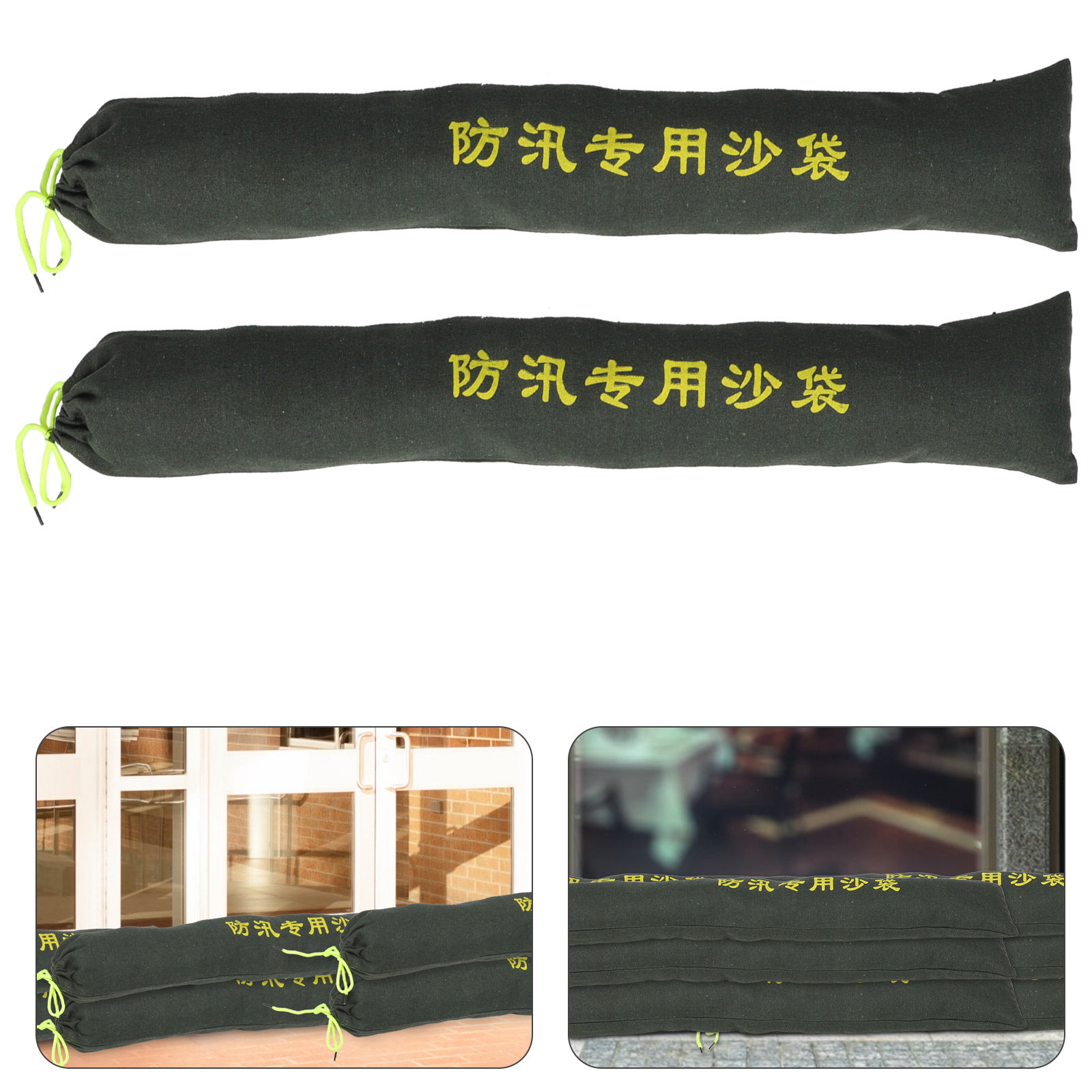 Flood Barrier Bag - 2Pcs Wear Resistant Canvas Sandbags Flood