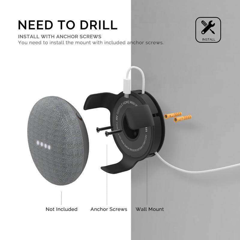 Outlet Wall Mount Holder for G - Google Speaker Nest Mini recension och pris